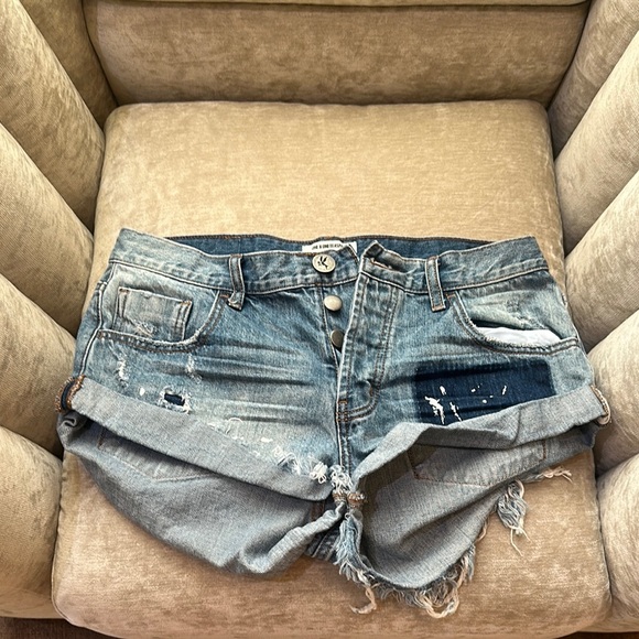 One Teaspoon Bandit Jean Shorts Size 28 - Picture 1 of 4